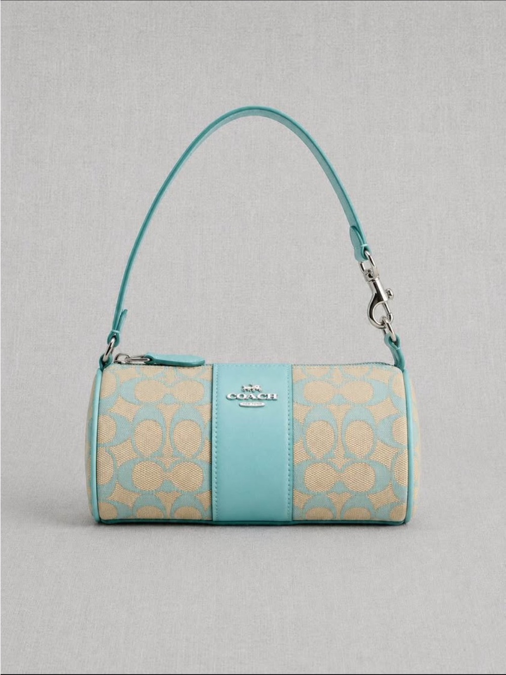 Coach Nolita Barrel Bag in Signature Jacquard – Faded Blue (CU003)